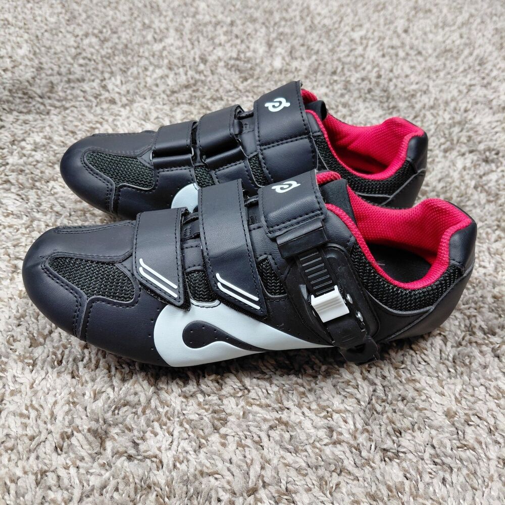 Peloton Cycling Shoes With Cleats Size 39 Unisex Black Red Bike Sneakers